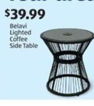 Belavi Lighted Coffee Side Table