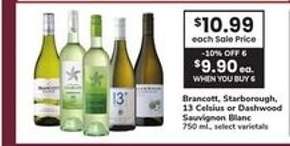 Brancott, Starborough, 13 Celsius or Dashwood Sauvignon Blanc