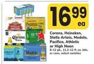 Corona, Heineken, Stella Artois, Modelo, Pacifico, Athletic or High Noon