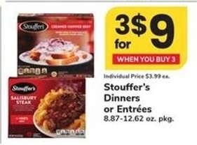 Stouffer's Dinners or Entrées