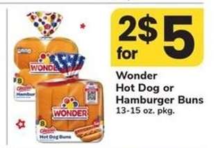 Wonder Hot Dog or Hamburger Buns