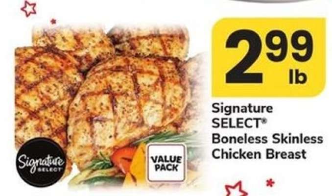 Signature Select Boneless Skinless Chicken Breast