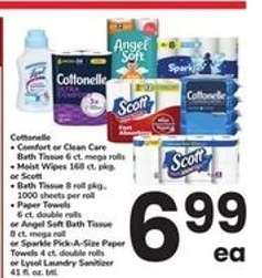 Cottonelle, Scott, Angel Soft, Sparkle, Lysol