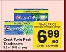 Crest Twin Pack Toothpaste