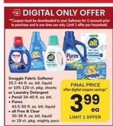 Snuggle Fabric Softener or Laundry Detergent