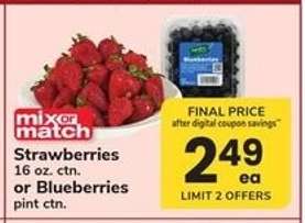 Strawberries or Blueberries