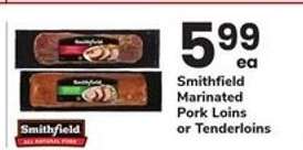 Smithfield Marinated Pork Loins or Tenderloins