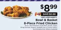 Bowl & Basket 8-Piece Fried Chicken