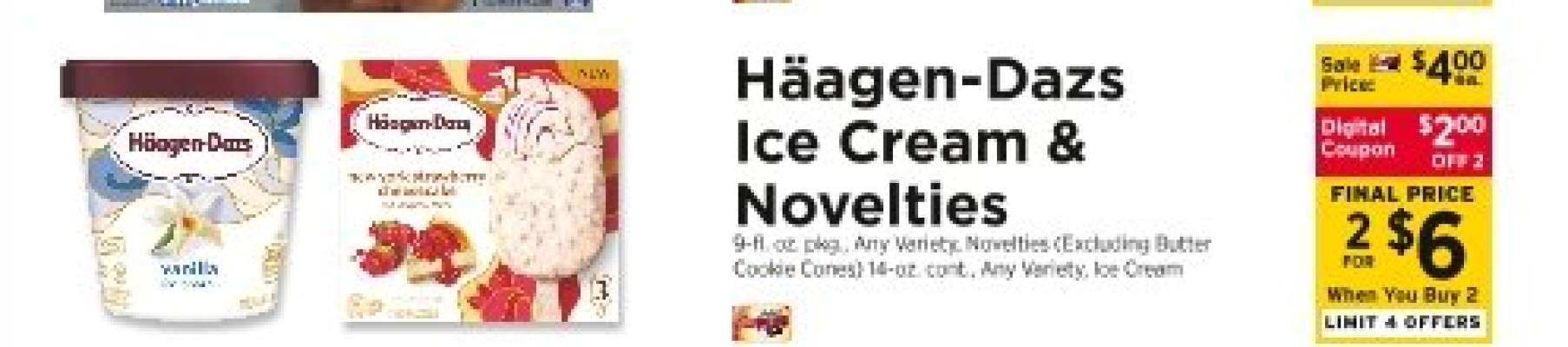 Häagen-Dazs Ice Cream & Novelties