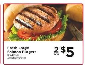 Fresh Large Salmon Burgers
