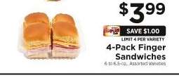 4-Pack Finger Sandwiches