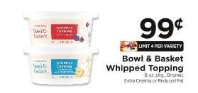 Bowl & Basket Whipped Topping