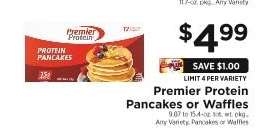 Premier Protein Pancakes or Waffles