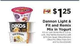 Dannon Light & Fit and Remix Mix in Yogurt