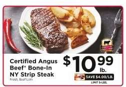 Certified Angus Beef Bone-In NY Strip Steak