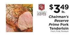 Chairman's Reserve Prime Pork Tenderloin