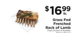 Grass Fed Frenched Rack of Lamb