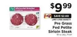 Pre Grass Fed Petite Sirloin Steak