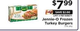 Jennie-O Frozen Turkey Burgers