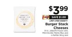 Burger Stack Cheeses