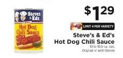 Steve's & Ed's Hot Dog Chili Sauce