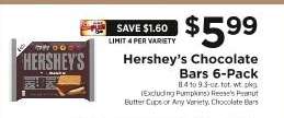 Hershey's Chocolate Bars 6-Pack