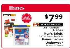 Hanes Men's Briefs / Hanes Ladies Underwear