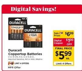 Duracell Coppertop Batteries*