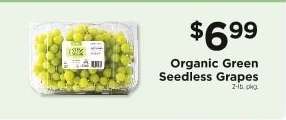 Organic Green Seedless Grapes