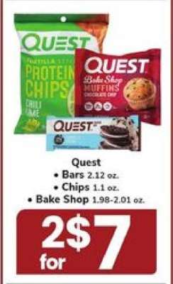 Quest Bars, Chips, Bake Shop