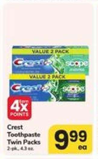 Crest Toothpaste Twin Packs