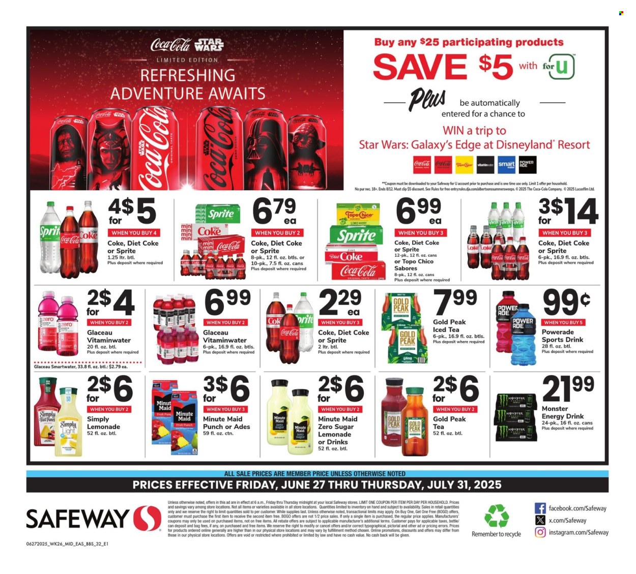 Safeway ad - 06/27/2025 - 07/31/2025. Page 32