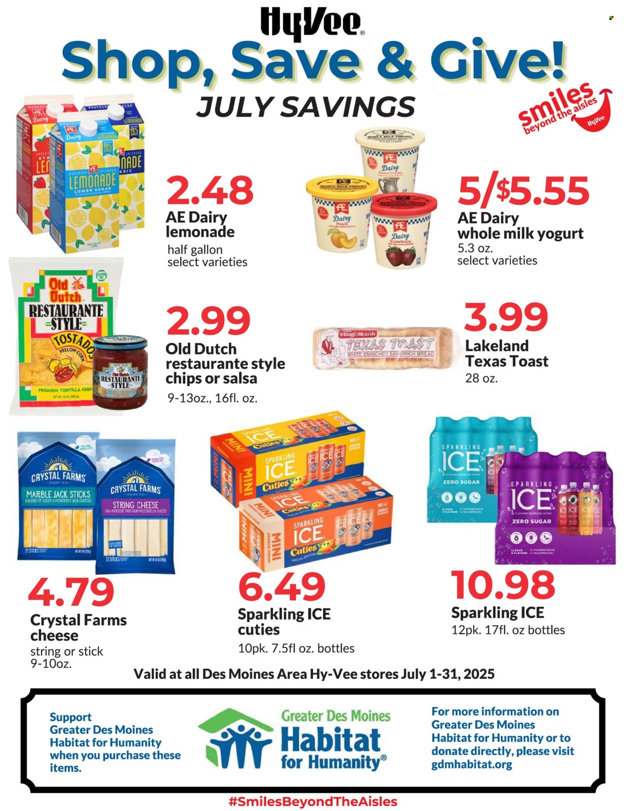 Hy-Vee ad - 07/01/2025 - 07/31/2025. Page 1