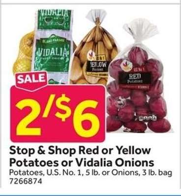 Stop & Shop Red or Yellow Potatoes or Vidalia Onions