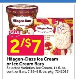 Häagen-Dazs Ice Cream or Ice Cream Bars