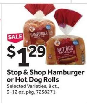 Stop & Shop Hamburger or Hot Dog Rolls