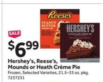Hershey's, Reese's, Mounds or Heath Crème Pie