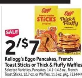 Kellogg's Eggo Pancakes, French Toast Sticks or Thick & Fluffy Waffles