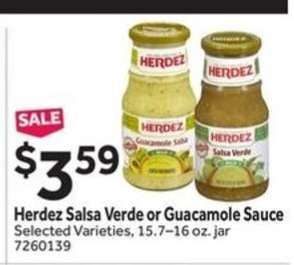Herdez Salsa Verde or Guacamole Sauce