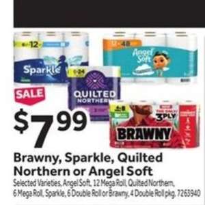 Brawny, Sparkle, Quilted Northern or Angel Soft