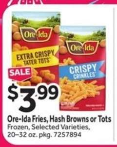Ore-Ida Fries, Hash Browns or Tots