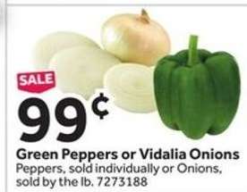 Green Peppers or Vidalia Onions