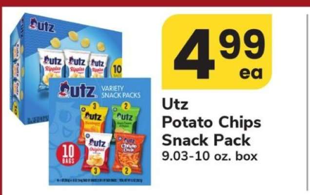 Utz Potato Chips Snack Pack