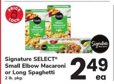 Signature SELECT Small Elbow Macaroni or Long Spaghetti