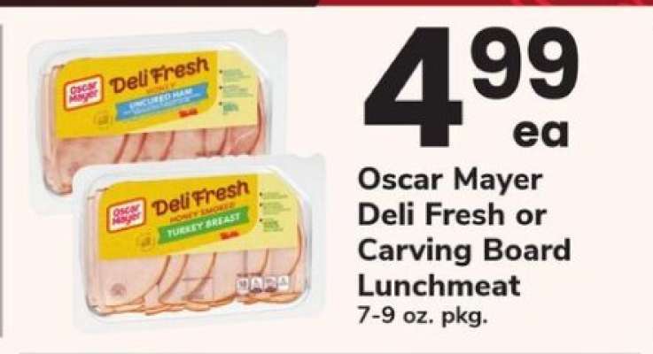Oscar Mayer Deli Fresh or Carving Board Lunchmeat