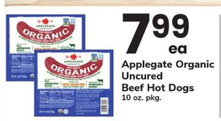 Applegate Organic Uncured Beef Hot Dogs