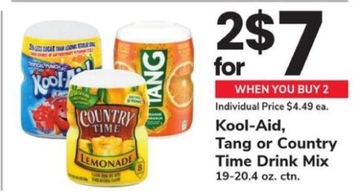 Kool-Aid, Tang or Country Time Drink Mix