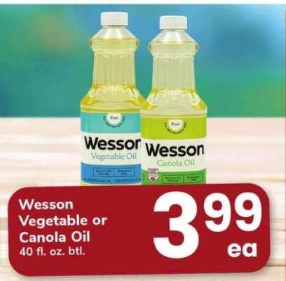 Wesson Vegetable or Canola Oil
