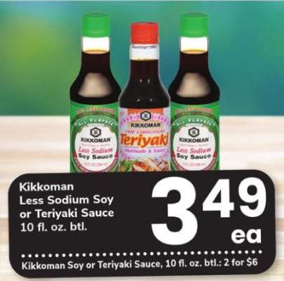 Kikkoman Soy or Teriyaki Sauce