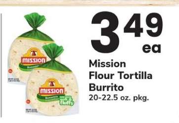 Mission Flour Tortilla Burrito